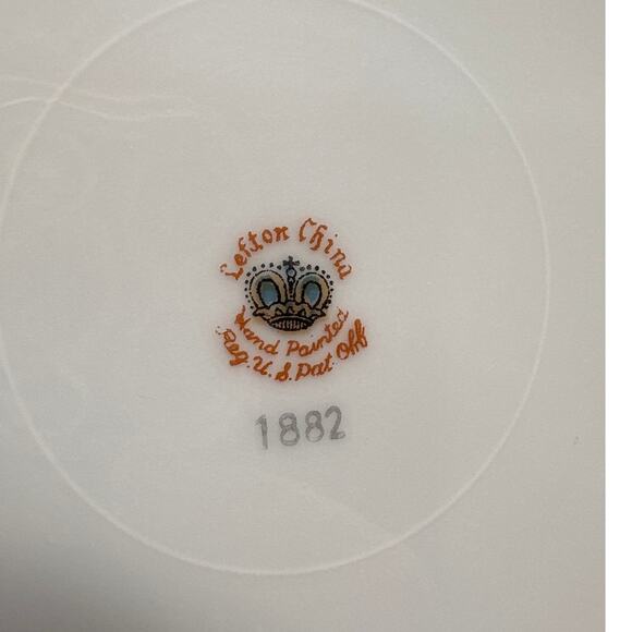 Salad Plate Heritage Brown (Floral) by Lefton Discontinued 1882 - Picture 4 of 6